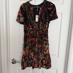 Anthropologie's "Somerset" mini velvet dress-brand new-size small